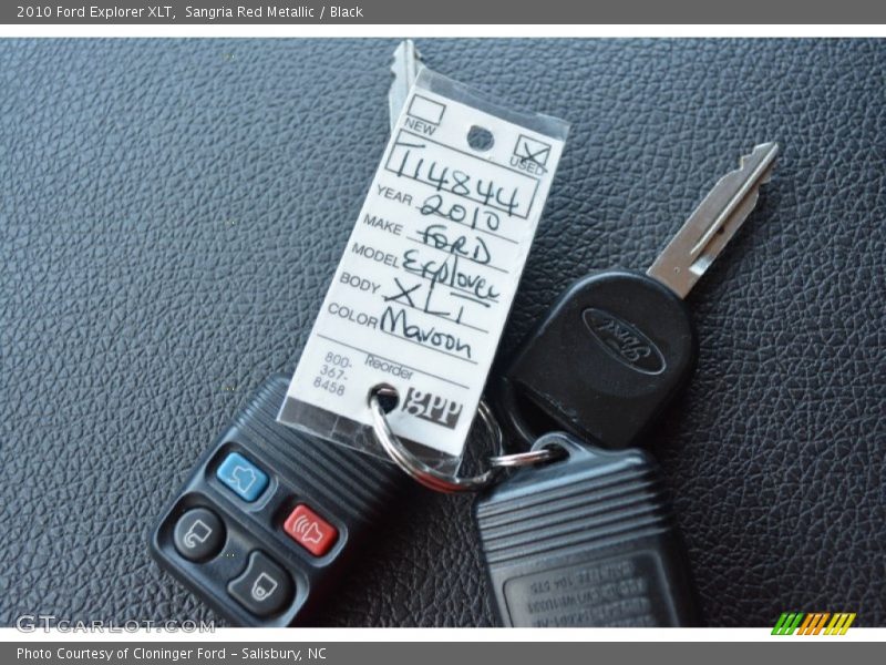 Sangria Red Metallic / Black 2010 Ford Explorer XLT