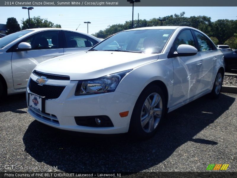 Summit White / Cocoa/Light Neutral 2014 Chevrolet Cruze Diesel