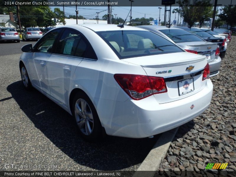 Summit White / Cocoa/Light Neutral 2014 Chevrolet Cruze Diesel