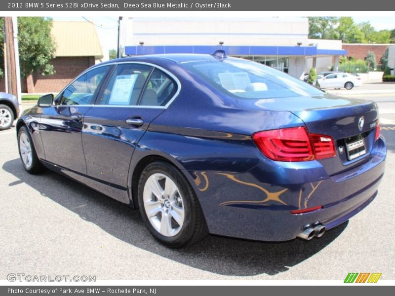 Deep Sea Blue Metallic / Oyster/Black 2012 BMW 5 Series 528i xDrive Sedan