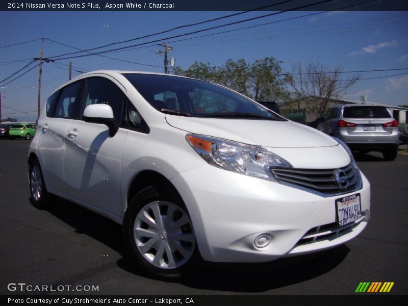 Aspen White / Charcoal 2014 Nissan Versa Note S Plus