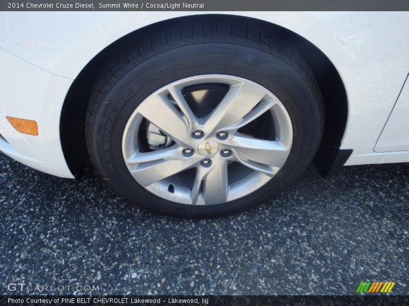 Summit White / Cocoa/Light Neutral 2014 Chevrolet Cruze Diesel