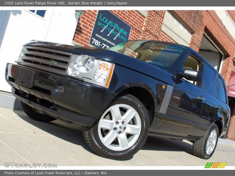 Adriatic Blue Metallic / Ivory/Aspen 2005 Land Rover Range Rover HSE