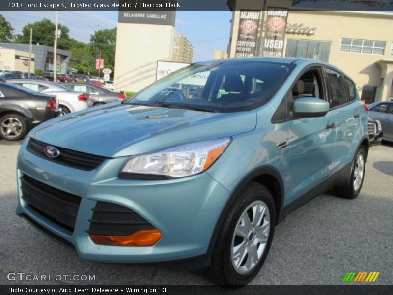 Frosted Glass Metallic / Charcoal Black 2013 Ford Escape S