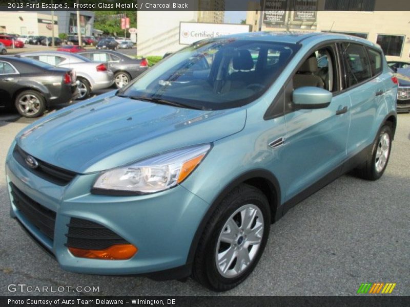 Frosted Glass Metallic / Charcoal Black 2013 Ford Escape S