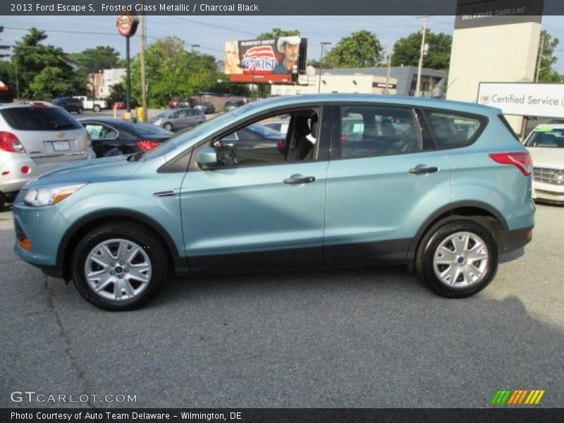 Frosted Glass Metallic / Charcoal Black 2013 Ford Escape S