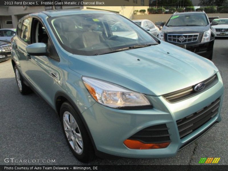 Frosted Glass Metallic / Charcoal Black 2013 Ford Escape S