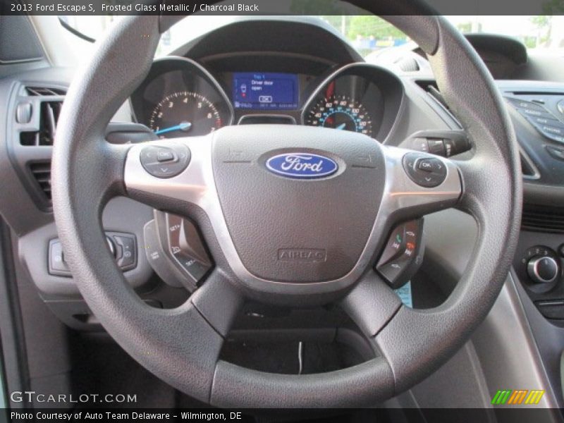 Frosted Glass Metallic / Charcoal Black 2013 Ford Escape S