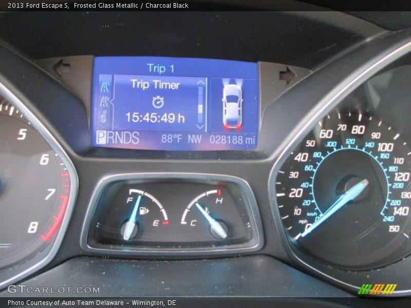 Frosted Glass Metallic / Charcoal Black 2013 Ford Escape S