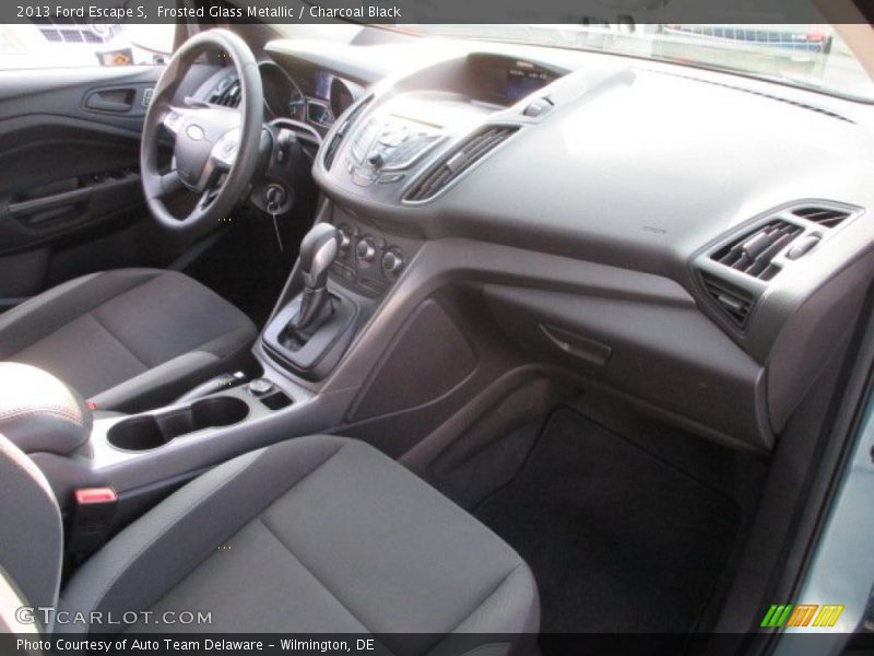 Frosted Glass Metallic / Charcoal Black 2013 Ford Escape S