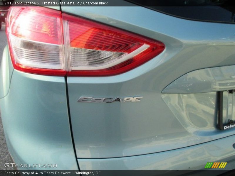 Frosted Glass Metallic / Charcoal Black 2013 Ford Escape S