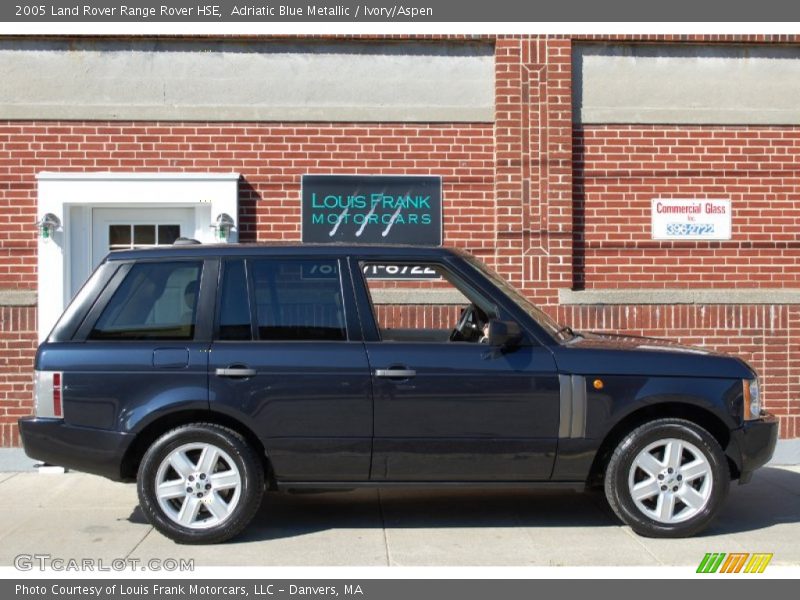 Adriatic Blue Metallic / Ivory/Aspen 2005 Land Rover Range Rover HSE