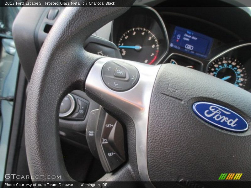 Frosted Glass Metallic / Charcoal Black 2013 Ford Escape S