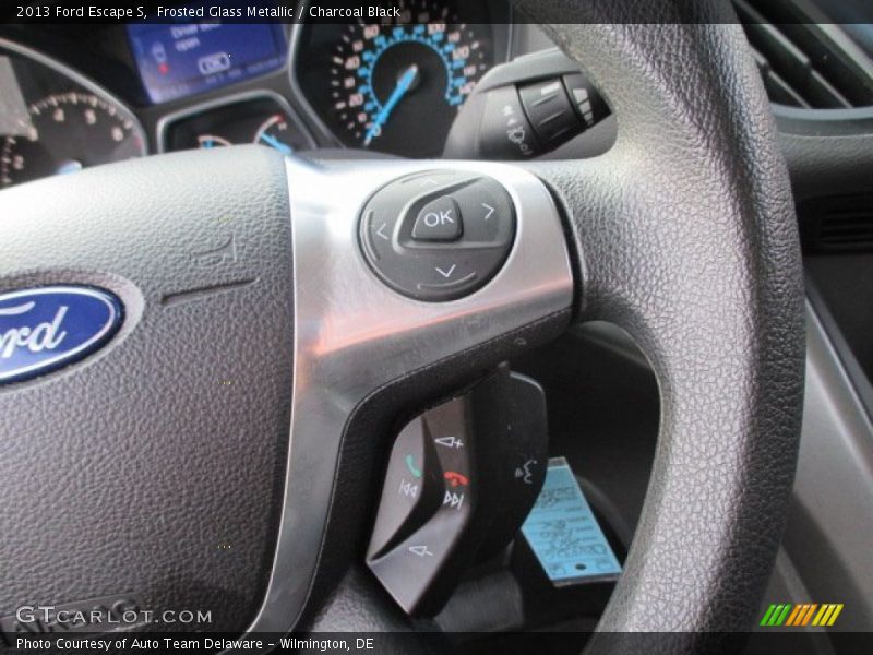 Frosted Glass Metallic / Charcoal Black 2013 Ford Escape S