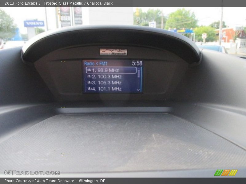 Frosted Glass Metallic / Charcoal Black 2013 Ford Escape S