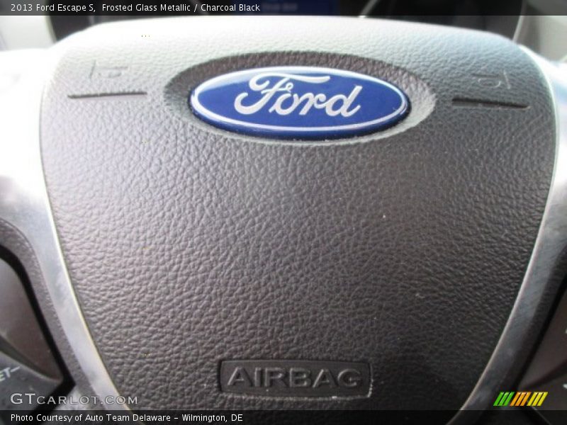 Frosted Glass Metallic / Charcoal Black 2013 Ford Escape S
