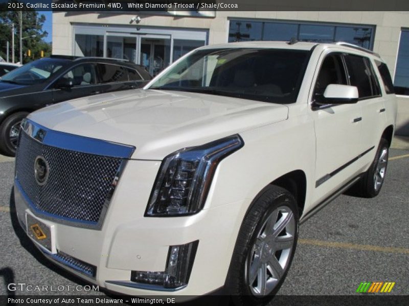 White Diamond Tricoat / Shale/Cocoa 2015 Cadillac Escalade Premium 4WD