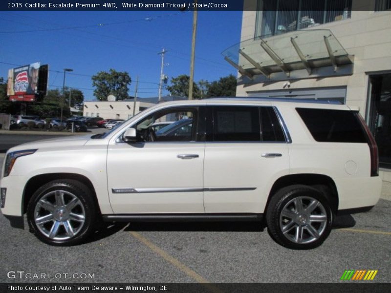 White Diamond Tricoat / Shale/Cocoa 2015 Cadillac Escalade Premium 4WD