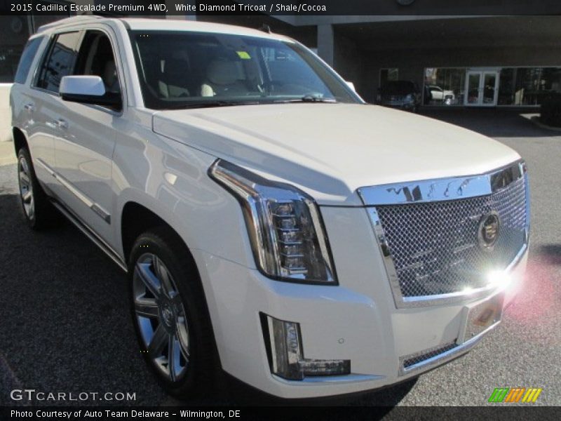 White Diamond Tricoat / Shale/Cocoa 2015 Cadillac Escalade Premium 4WD
