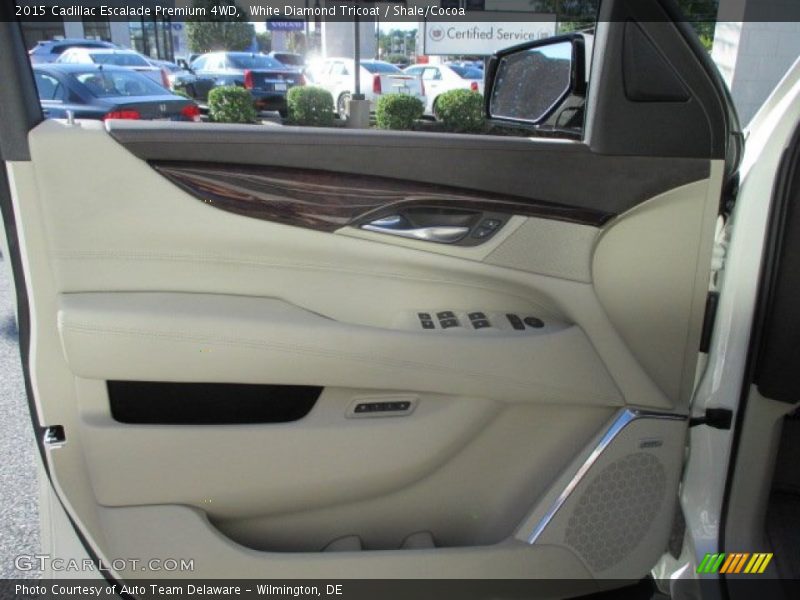 White Diamond Tricoat / Shale/Cocoa 2015 Cadillac Escalade Premium 4WD