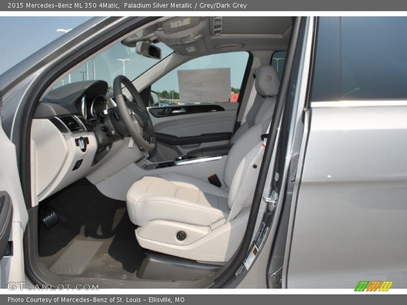 Paladium Silver Metallic / Grey/Dark Grey 2015 Mercedes-Benz ML 350 4Matic