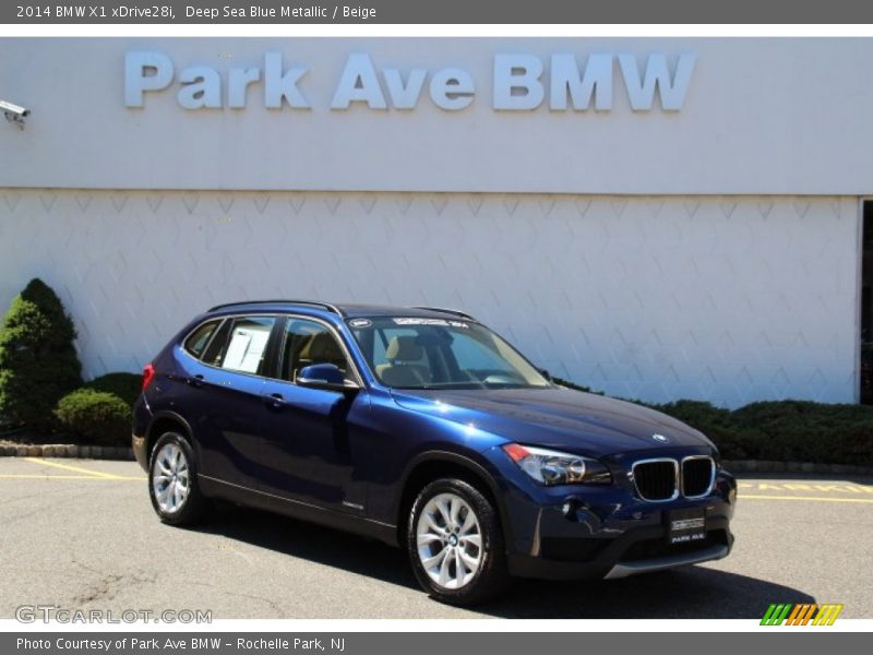 Deep Sea Blue Metallic / Beige 2014 BMW X1 xDrive28i