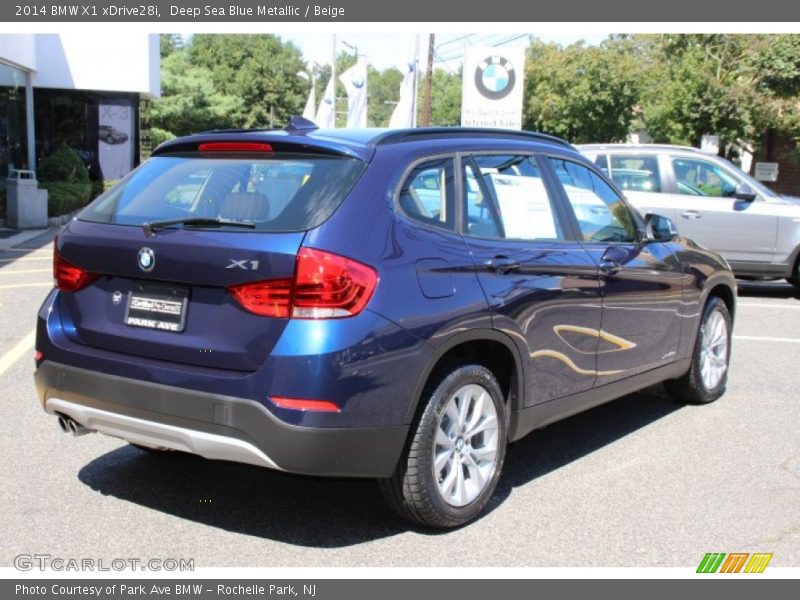 Deep Sea Blue Metallic / Beige 2014 BMW X1 xDrive28i