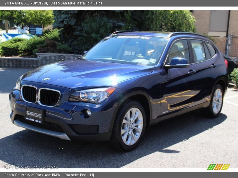Deep Sea Blue Metallic / Beige 2014 BMW X1 xDrive28i