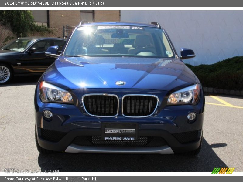 Deep Sea Blue Metallic / Beige 2014 BMW X1 xDrive28i