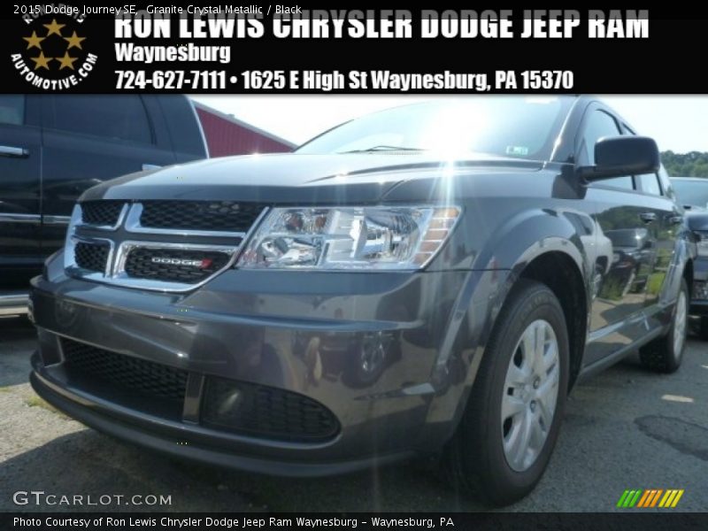Granite Crystal Metallic / Black 2015 Dodge Journey SE