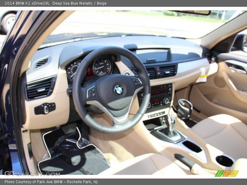 Deep Sea Blue Metallic / Beige 2014 BMW X1 xDrive28i