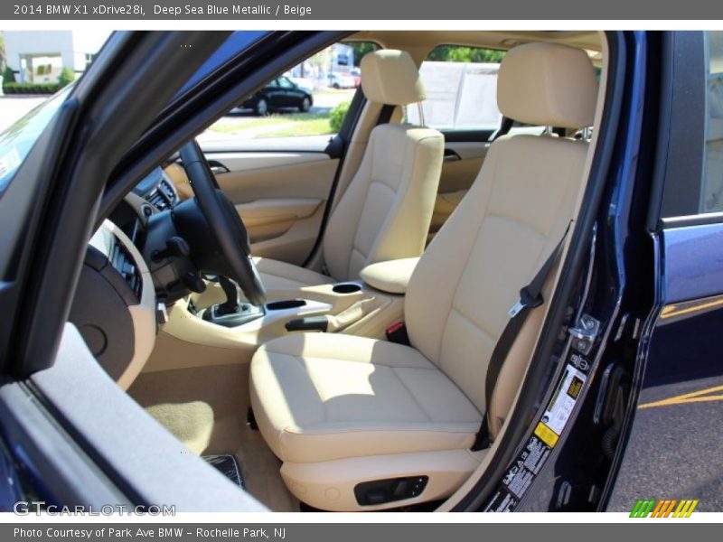 Deep Sea Blue Metallic / Beige 2014 BMW X1 xDrive28i