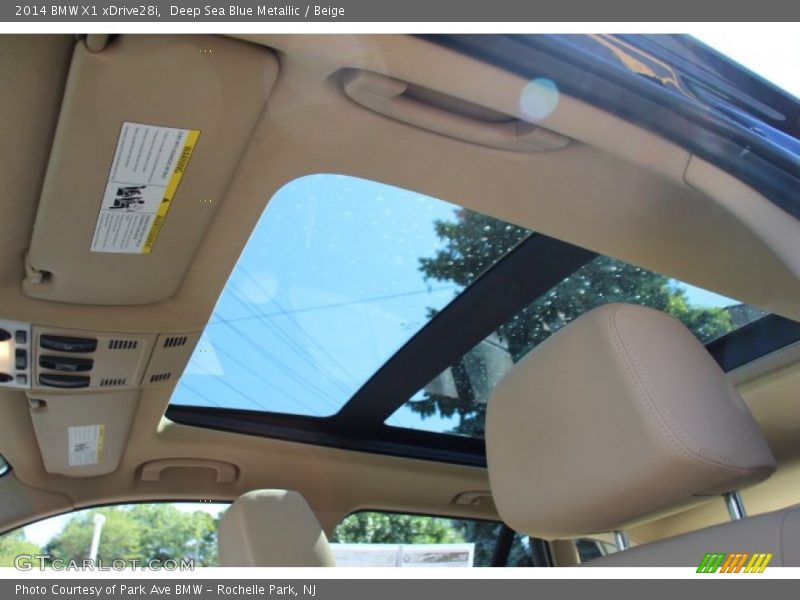 Deep Sea Blue Metallic / Beige 2014 BMW X1 xDrive28i