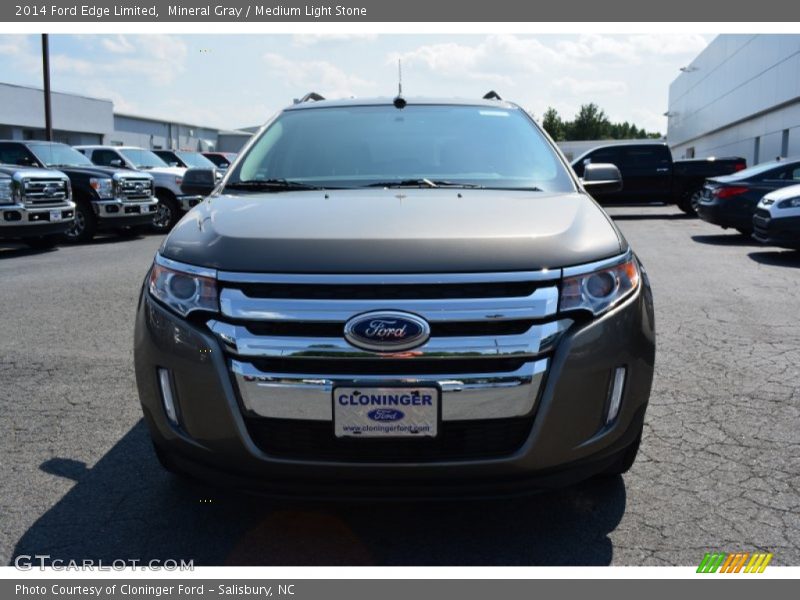 Mineral Gray / Medium Light Stone 2014 Ford Edge Limited