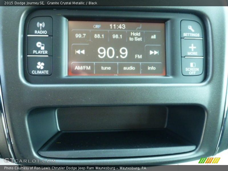 Granite Crystal Metallic / Black 2015 Dodge Journey SE