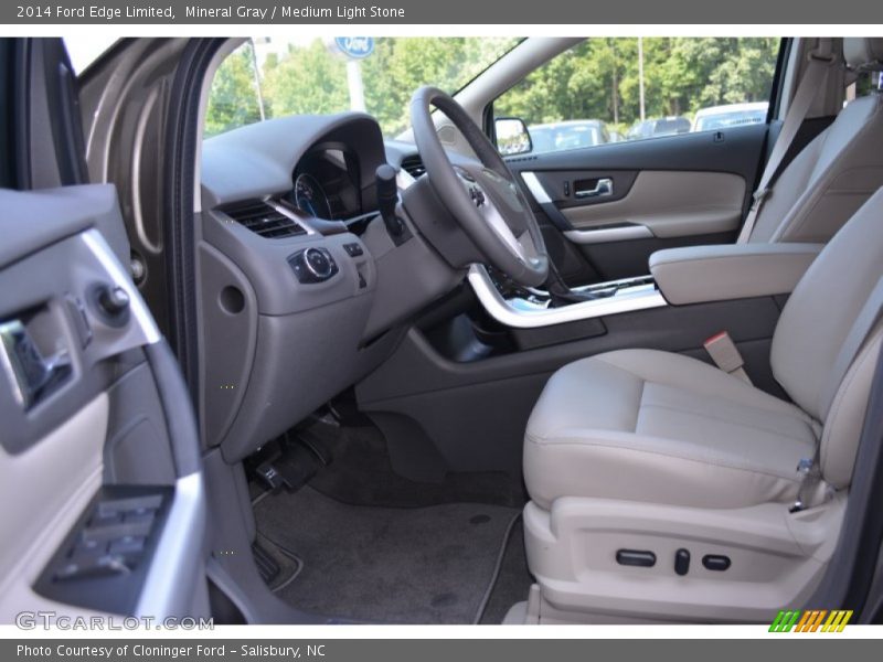 Mineral Gray / Medium Light Stone 2014 Ford Edge Limited