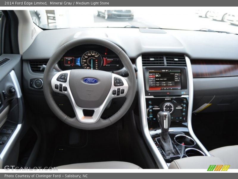 Mineral Gray / Medium Light Stone 2014 Ford Edge Limited