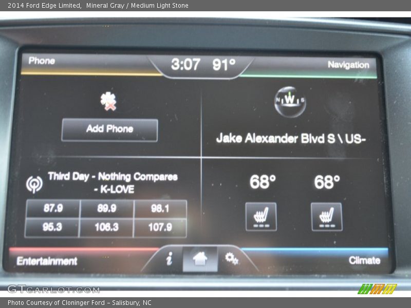 Mineral Gray / Medium Light Stone 2014 Ford Edge Limited