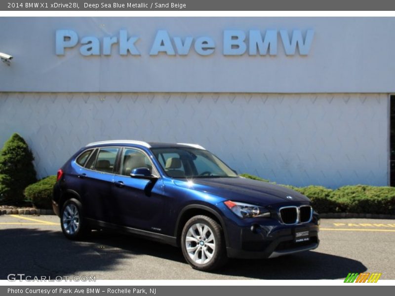 Deep Sea Blue Metallic / Sand Beige 2014 BMW X1 xDrive28i