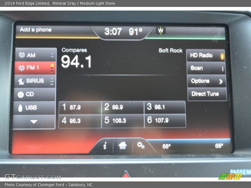 Mineral Gray / Medium Light Stone 2014 Ford Edge Limited