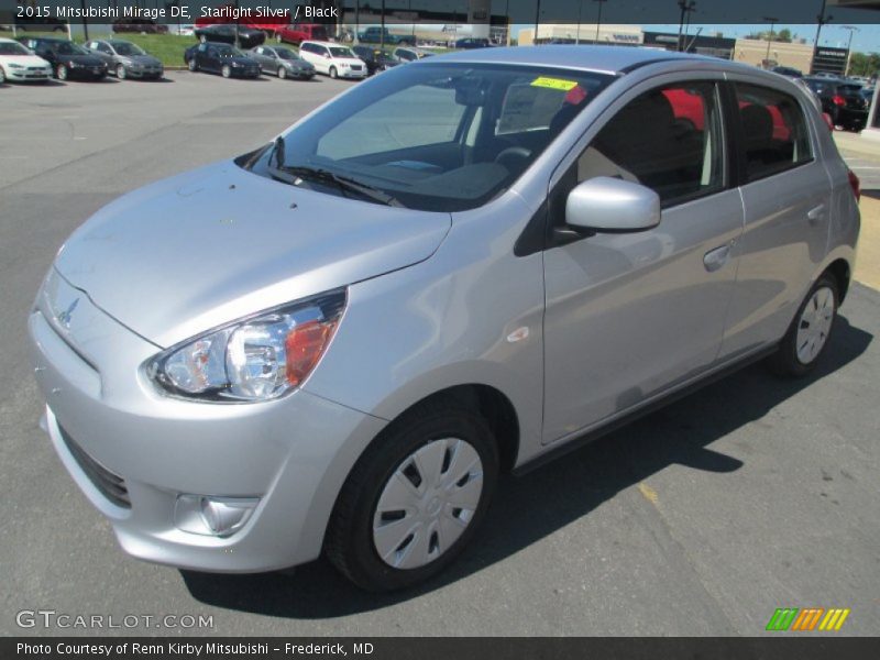 Starlight Silver / Black 2015 Mitsubishi Mirage DE