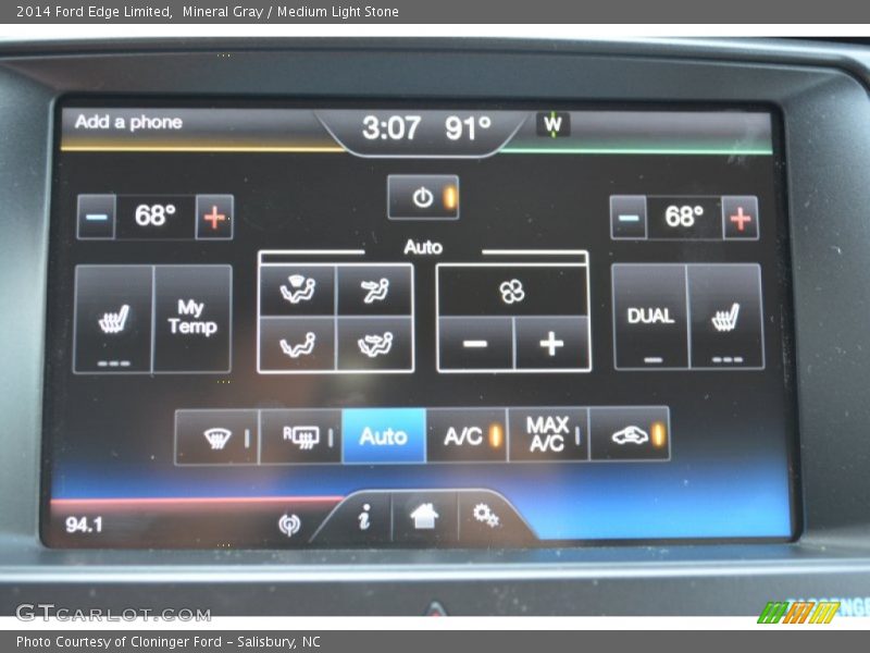 Mineral Gray / Medium Light Stone 2014 Ford Edge Limited