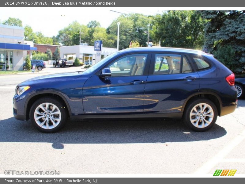 Deep Sea Blue Metallic / Sand Beige 2014 BMW X1 xDrive28i