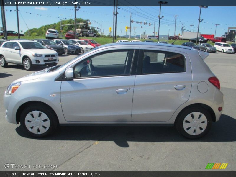 Starlight Silver / Black 2015 Mitsubishi Mirage DE