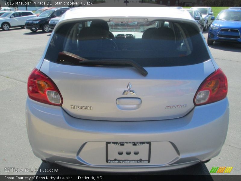 Starlight Silver / Black 2015 Mitsubishi Mirage DE