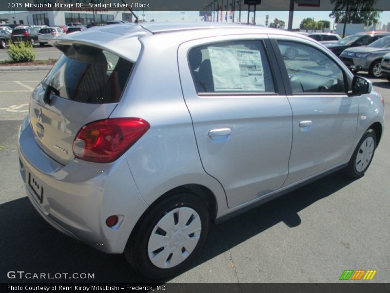 Starlight Silver / Black 2015 Mitsubishi Mirage DE
