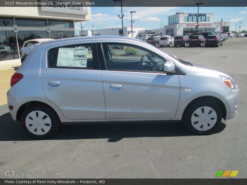 Starlight Silver / Black 2015 Mitsubishi Mirage DE