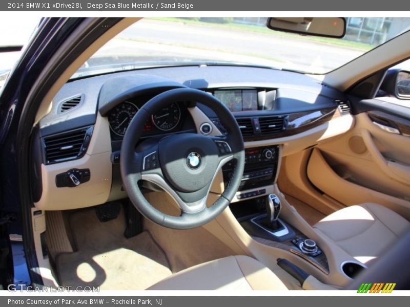 Deep Sea Blue Metallic / Sand Beige 2014 BMW X1 xDrive28i