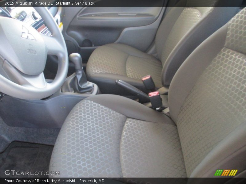 Starlight Silver / Black 2015 Mitsubishi Mirage DE