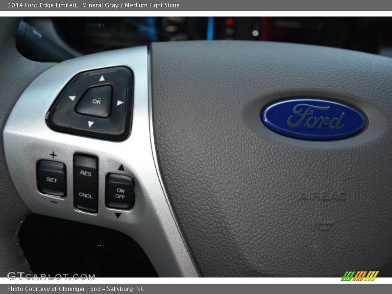 Mineral Gray / Medium Light Stone 2014 Ford Edge Limited